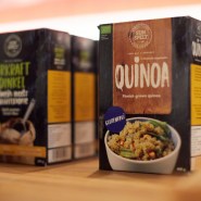(FOTO: Botschaft von Finnland in Berlin/Bernhard Ludewig) Das finnische Unternehmen Sun Spelt hat neben Dinkelprodukten auch Quinoa im Angebot.