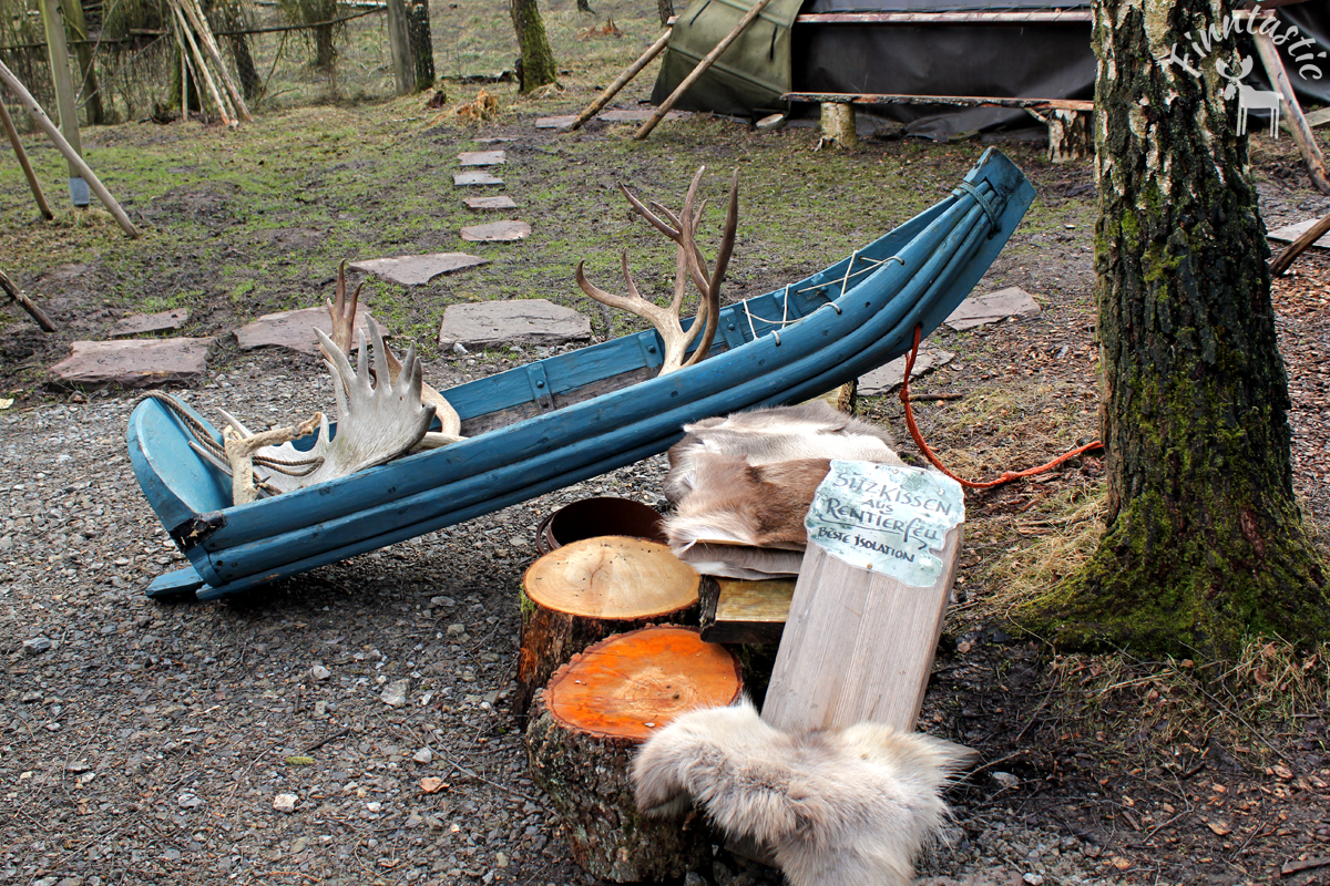 (FOTO: Finntastic) Die Akia, ein hölzerner Schlitten, der aus einem Baumstamm ganz ohne Nägel gezimmert wird, diente den Samen früher im Winter als Transportmittel für Zelt und Proviant.
