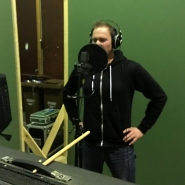 (FOTO: Dark Ride Brothers) Sven Langbein beim Einsingen der Vocals zu "The Dark Ride"