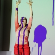 (Photo: Markus Heinonen) Wilma-Emilia Kuosa during her "underground art" piece "The Geisha Dance Concert".