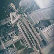 (FOTO: Dark Ride Brothers) Die finnische Burlesque-Tänzerin „Kiss Kiss Forbid'n" beim Videodreh zu Wasted Sundays in der Kirche von Ruokolahti