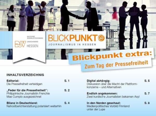 Blickpunkt Pressefreiheit Finnland 2026