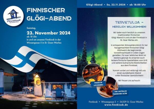 Glögibasar Finnkiosk St. Goar Flyer