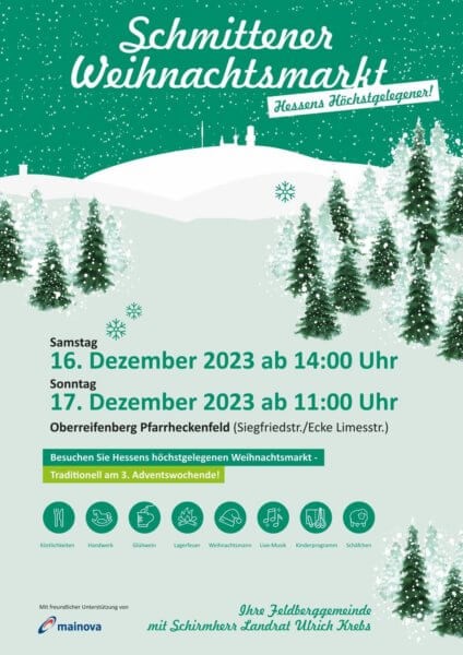 Plakat Schmittener Weihnachtsmarkt 2023