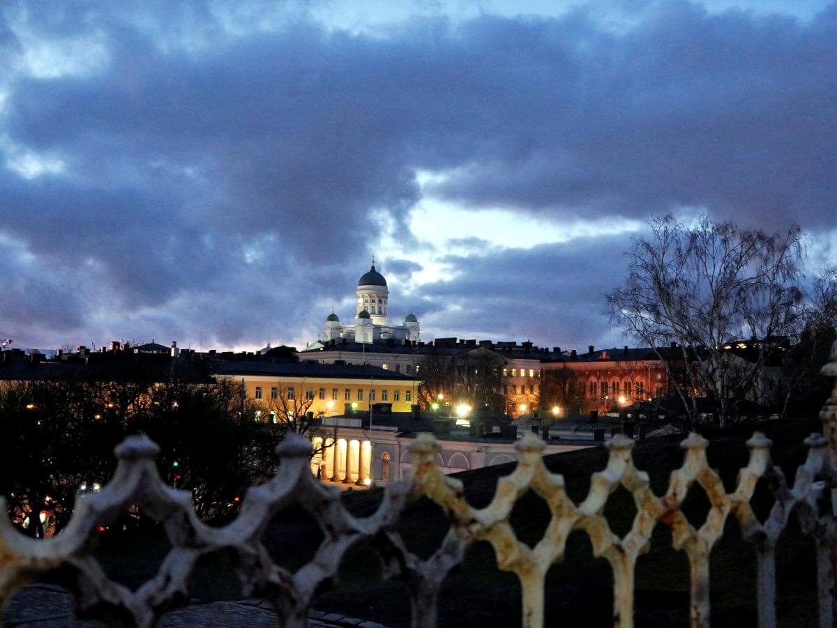 Blick auf den Dom in Helsinki