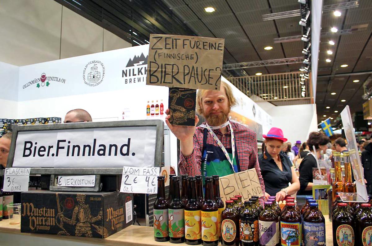 (FOTO: Finntastic) Auf der Grünen Woche 2020 in Berlin präsentierten sich zahlreiche Kleinbrauereien aus Finnland.