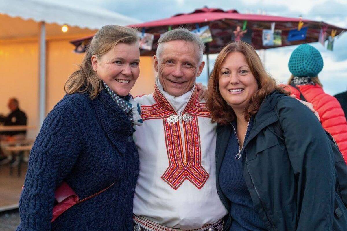 Ingor Antte Ailu Gaup with the directors of Beyond Tradition