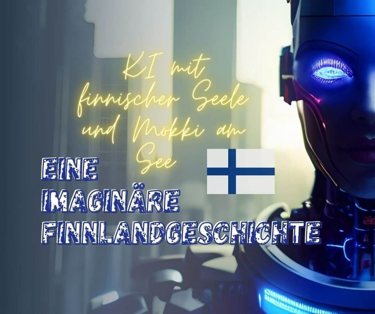 (Collage: Finntastic/erstellt mit Canva) Eine KI erzählt ihre imaginäre Finnlandgeschichte. 