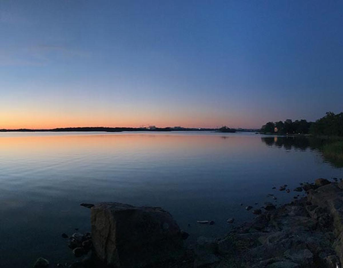 Sonnenuntergang in Helsinki